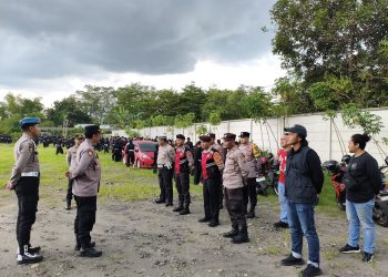 Pengamanan Latihan Bersama PSHT Cabang Kota Blitar, Personel Gabungan Ciptakan Situasi Aman dan Kondusif