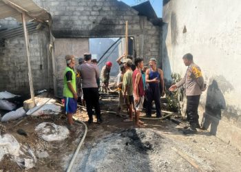 Gudang Limbah Eggtry dan Kompos di Desa Sidorejo Terbakar, Api Berhasil Dipadamkan
